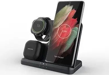 3-in-1 kabellosen Induktionsladegerät für Android/Samsung 15W fähig Schnellladestation - Raffiniertedinge 3-in-1 kabellosen Induktionsladegerät für Android/Samsung 15W fähig Schnellladestation - Raffiniertedinge